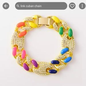 Gold plated rainbow Coffee bean bracelets